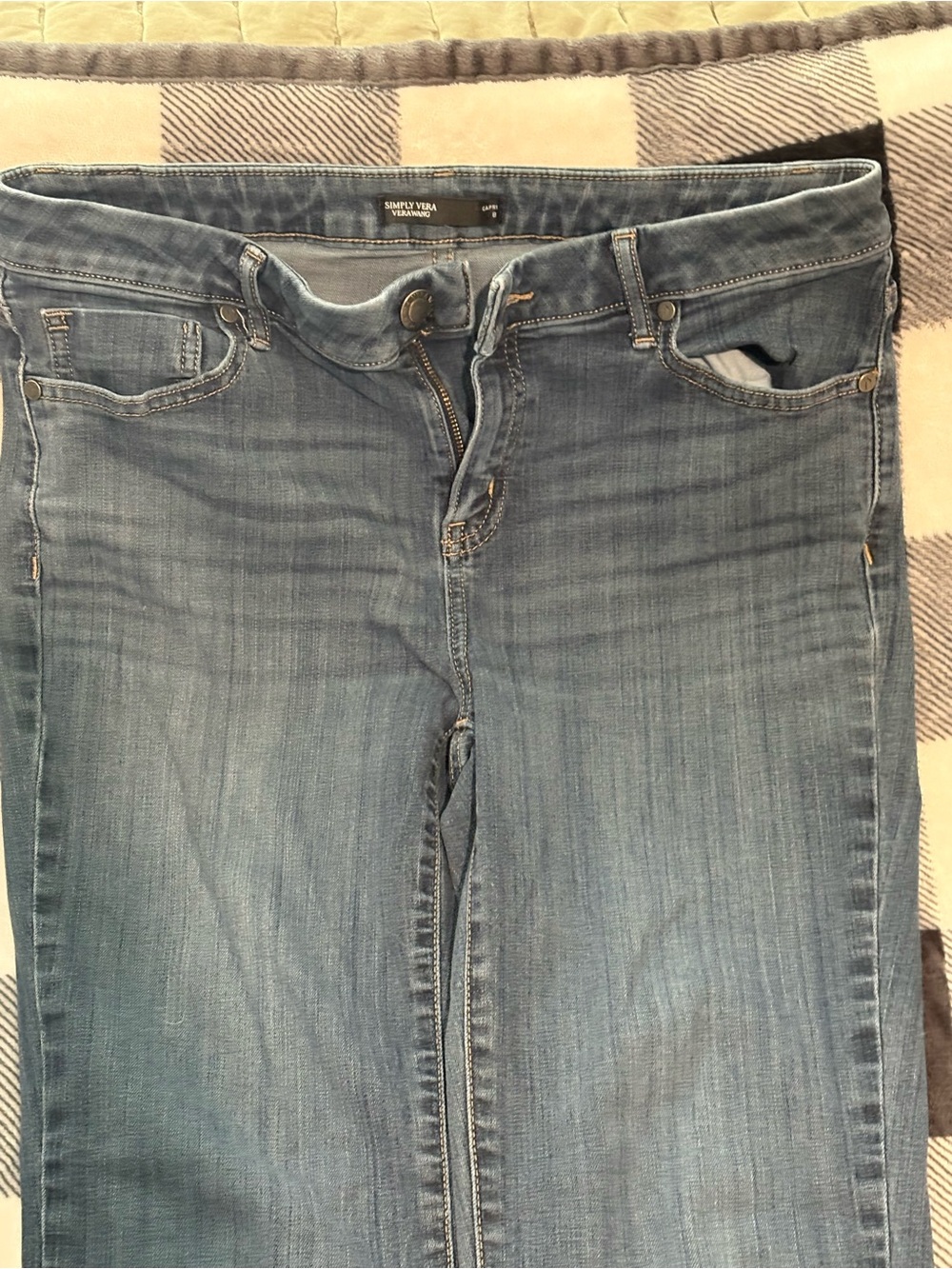 Simply Vera Vera Wang Faded Light Blue Skinny Jeans size 8